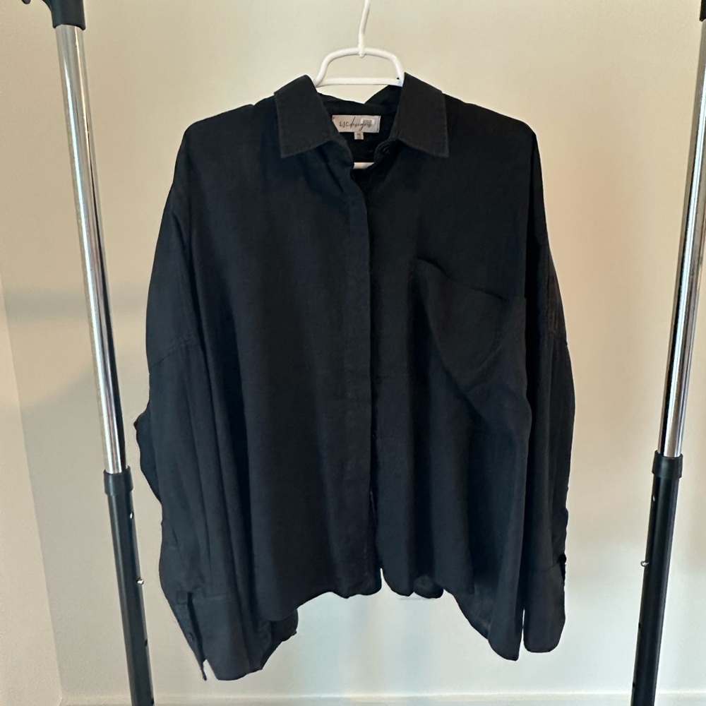 LJC Designs Women’s Black Button Up